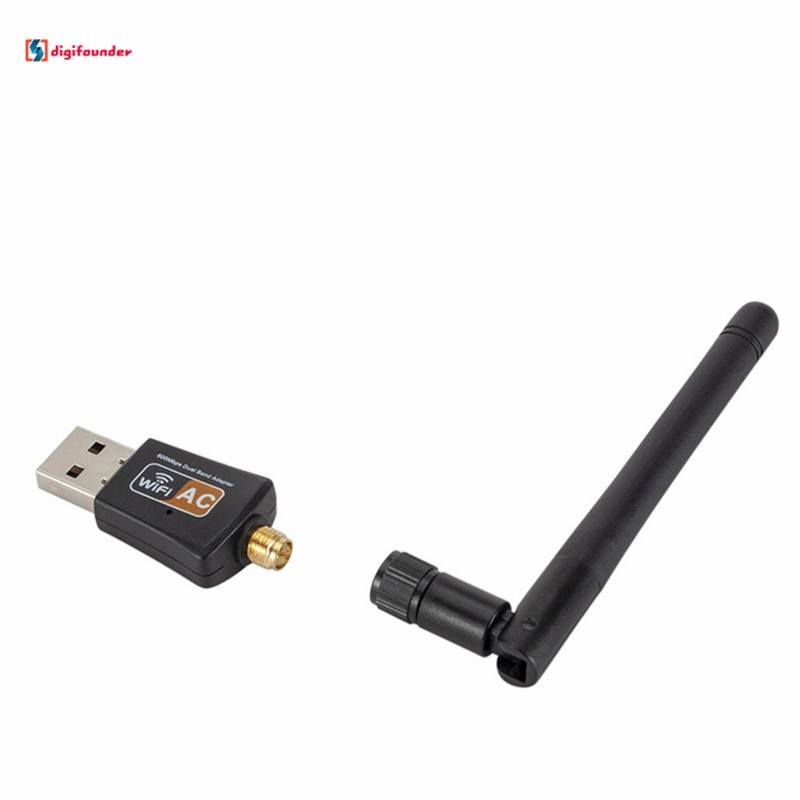 Bộ Điều Hợp Mạng Lan Không Dây 2.4/5ghz Usb Băng Tần Kép 600 Mbps