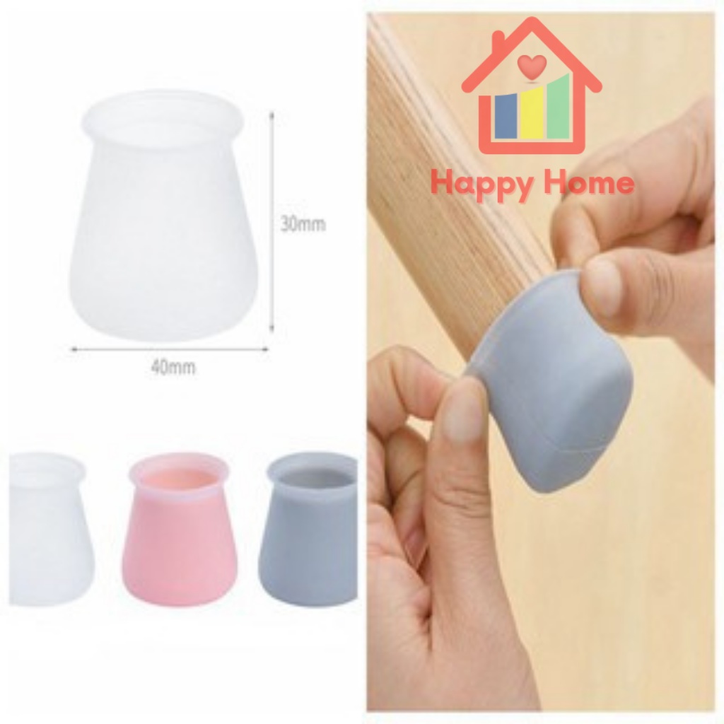 Vỏ bọc chân bàn, chân ghế chống xước sàn nhà bằng silicon Happy Home