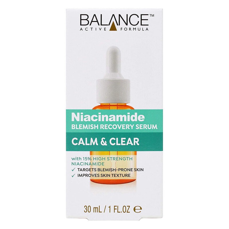 Tinh Chất Balance Active Formula Serum Ngừa Mụn Mờ Thâm 30ml Niacinamide 15% Blemish Recovery