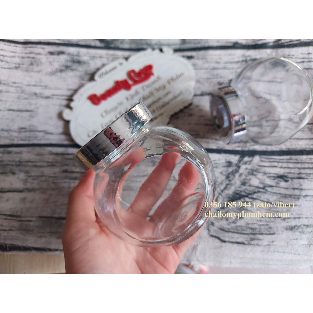 Hũ thủy tinh hai đáy, hũ nghiêng 180ml