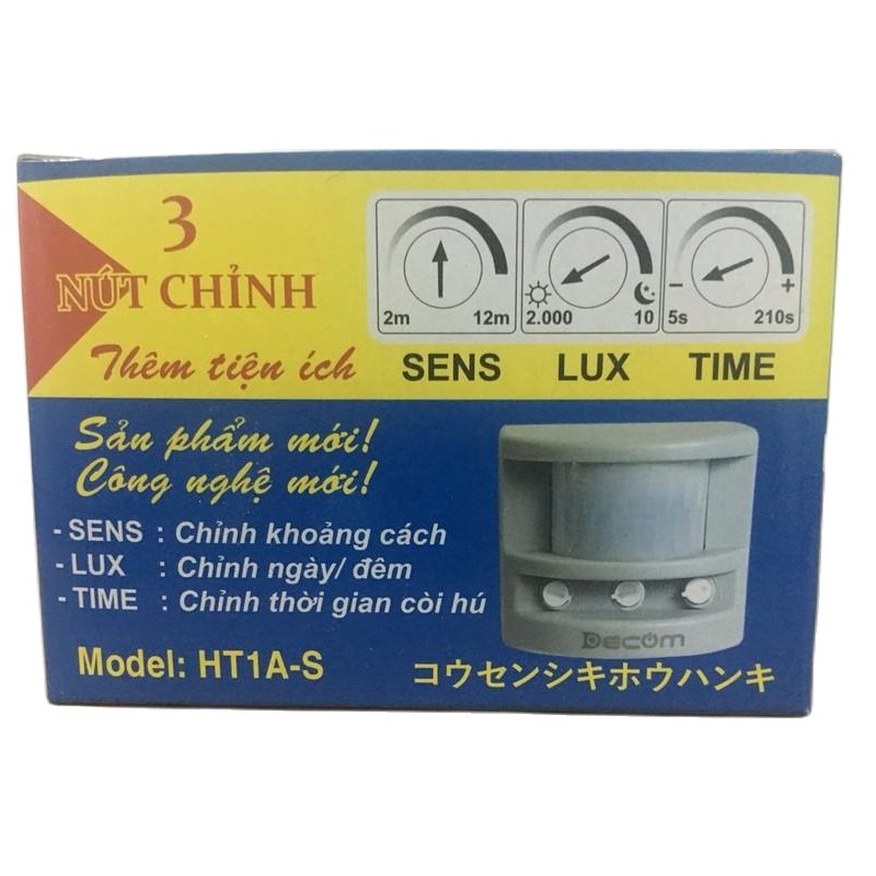 Báo Động Chống Trộm Hồng Ngoại HT1A 3 Nút Chỉnh NEW (HT1A-S) BẢO HÀNH 12 THÁNG