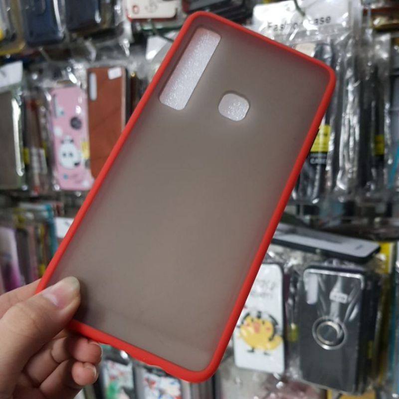 SAMSUNG A9 2018 - Ốp lưng nhựa nhám viền màu siêu đẹp