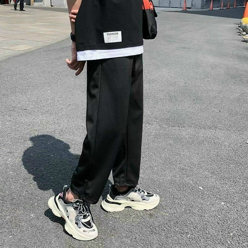 Quần nỉ Basic Dây Rút Bo Gấu Ống Rộng Unisex