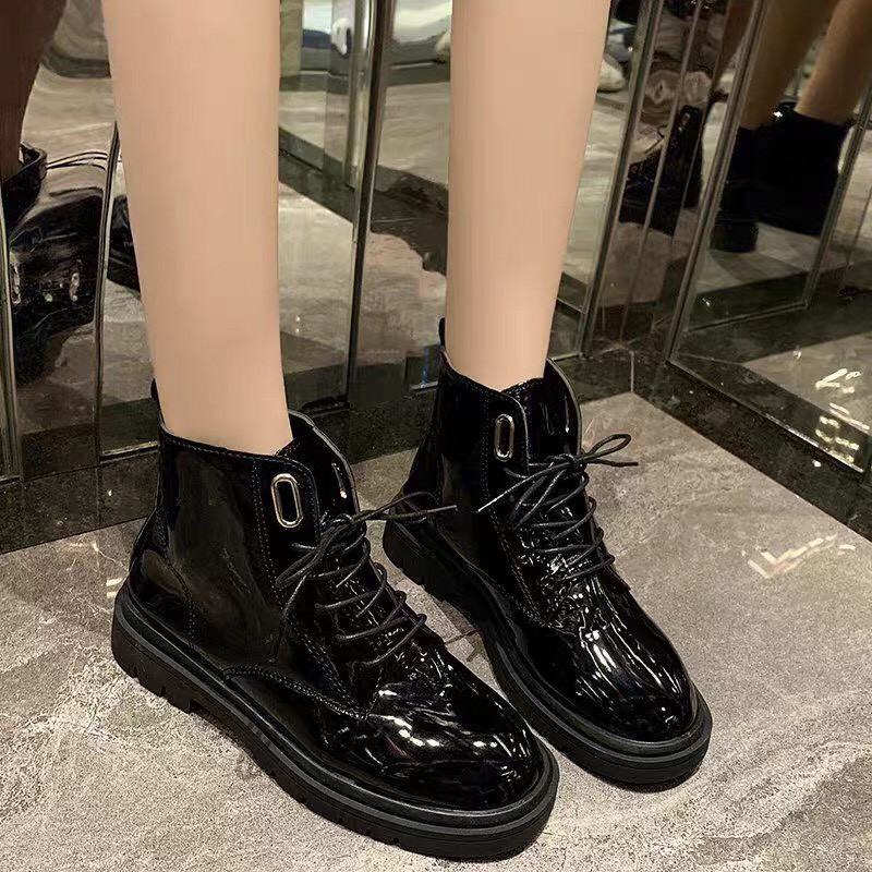 Bốt cao cổ nữ phối da cổ vuông | BigBuy360 - bigbuy360.vn