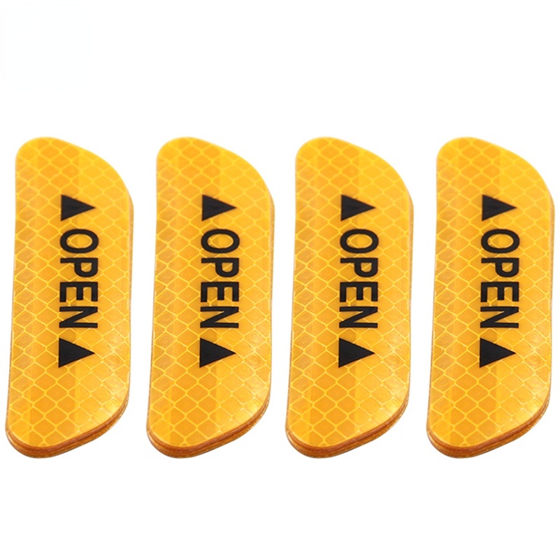Set 4 Miếng Dán Phản Quang Cảnh Báo Mở Cửa An Toàn Thông Dụng Cho Xe Hơi/Xe Máy