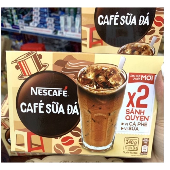 Cà Phê Sữa Đá Nescafe Hộp 240g (10 gói) | BigBuy360 - bigbuy360.vn
