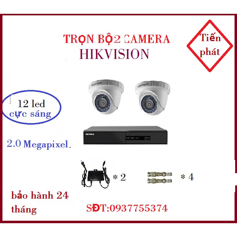 TRỌN BỘ 2 CAMERA HIKVISION 56DOT-IRP-2