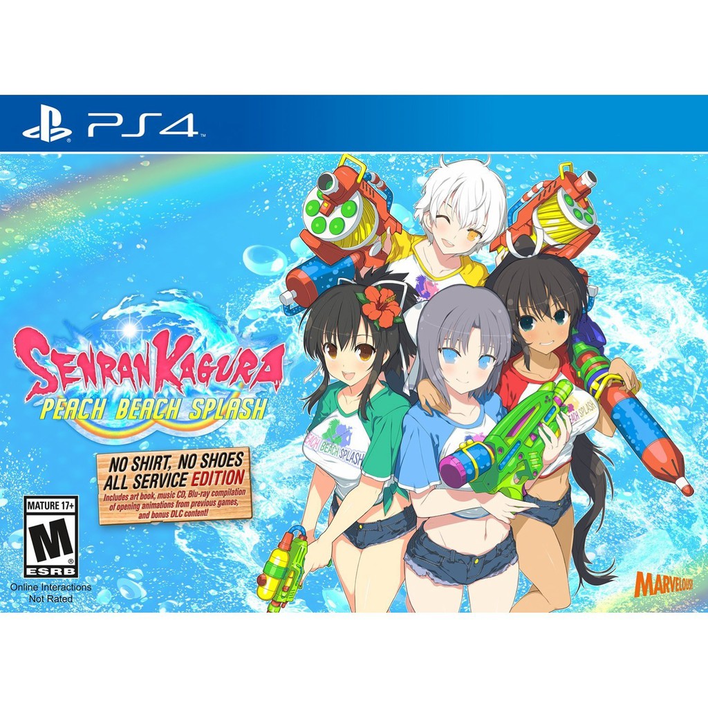 Đĩa Game PS4 - Senran Kagura Peach Beach Splash Hệ US