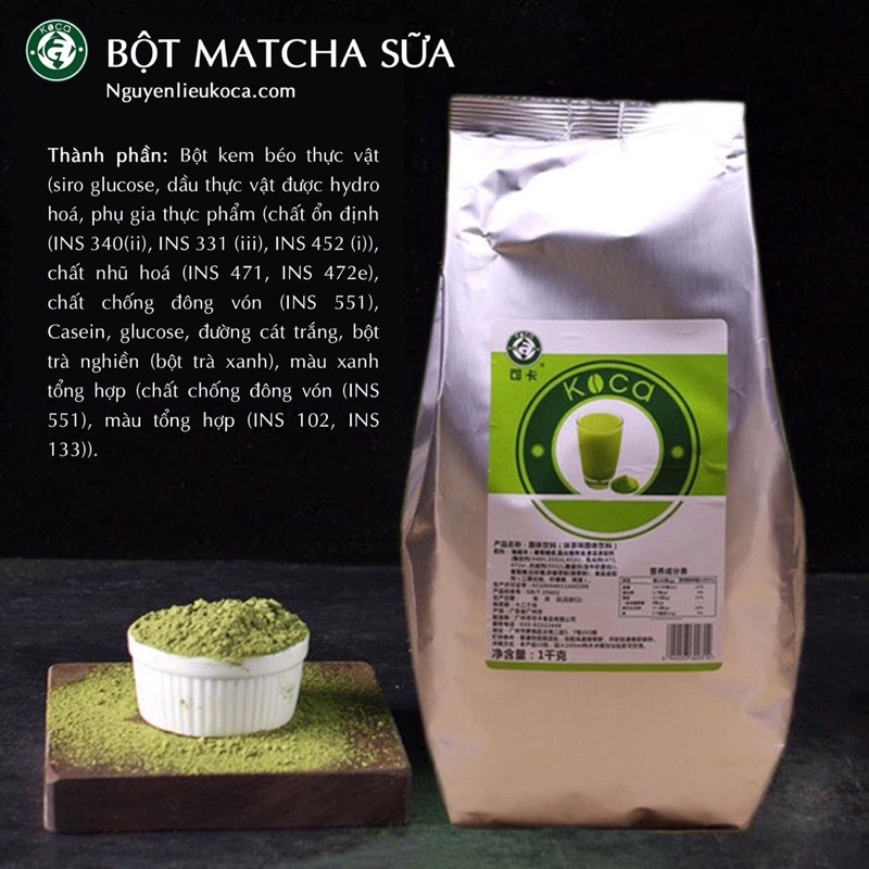 Bột Trà xanh Matcha sữa Koca 100g