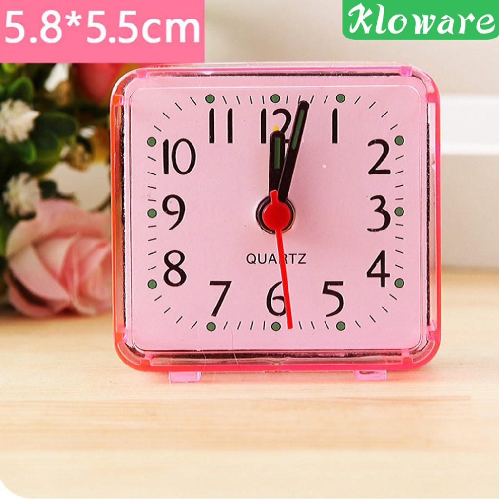 Đồng Hồ Báo Thức Để Bàn Mini Màu Trắng Thời Trang