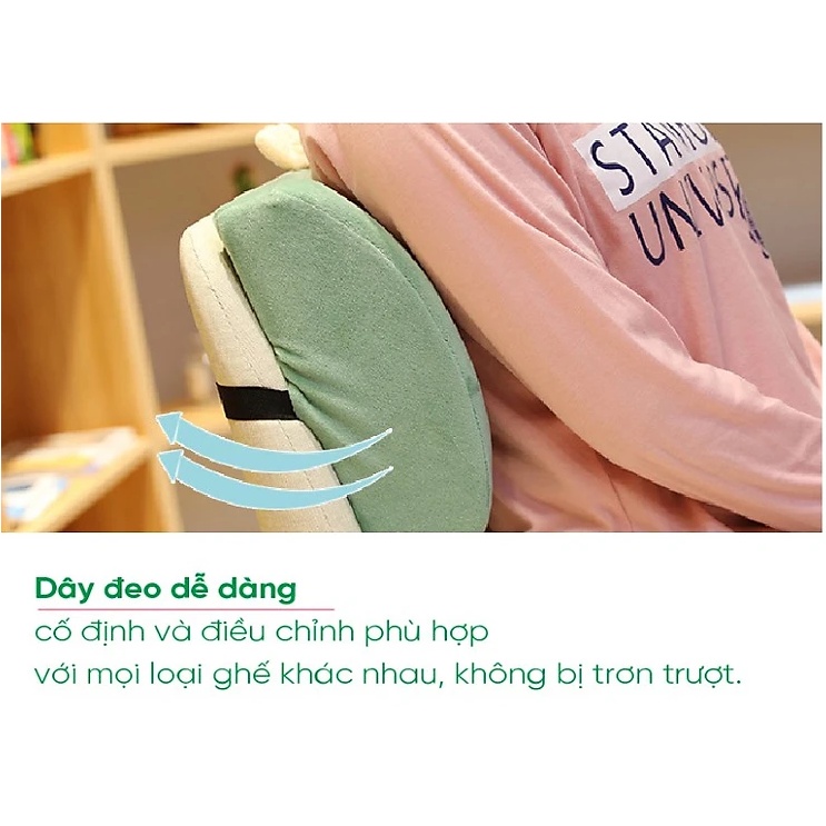 Gối tựa lưng cao su non, gối đầu, tựa cổ cho văn phòng đa năng cho xe hơi ngăn mỏi cổ êm ái thuận tiện