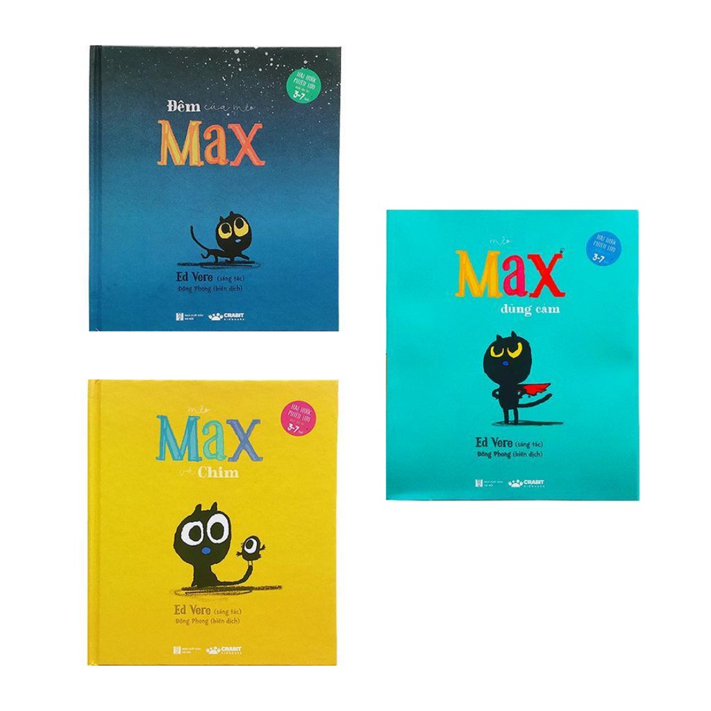 Sách - Combo 3 cuốn Mèo Max - Dành cho bé 3 - 7 tuổi - Crabit Kidbooks