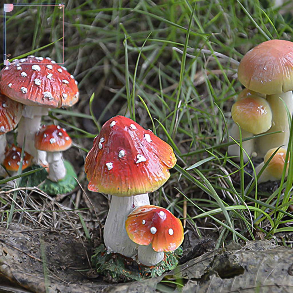 Mô Hình Cây Nấm Bằng Nhựa Resin Thân Thiện Với Môi Trường Trang Trí Nhà Cửa