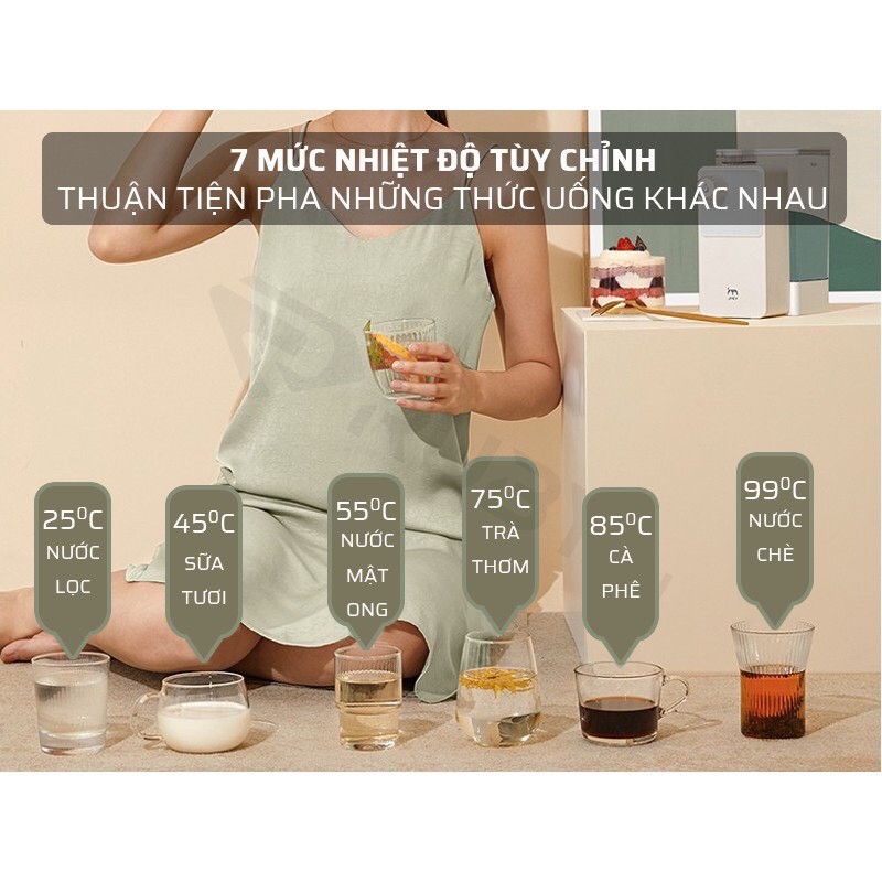 Máy Làm Nước Nóng Lạnh Mini JMEY M2 - Làm Nóng Chỉ Trong 3 Giây với 7 cấp độ nhiệt khác nhau