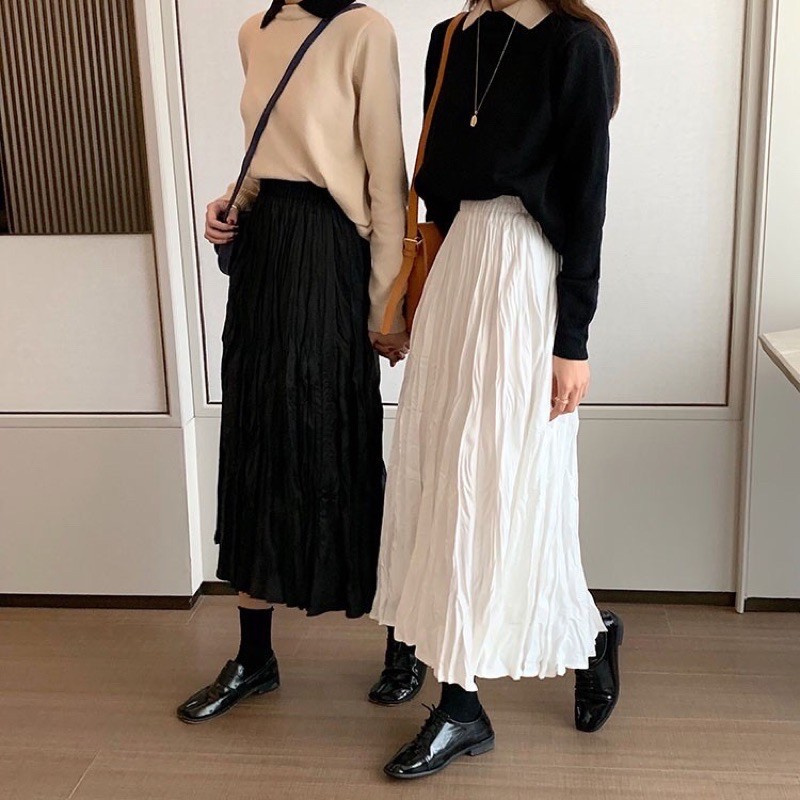 HOT Chân váy Uzanggg hai màu đen trắng chuẩn xịn | BigBuy360 - bigbuy360.vn