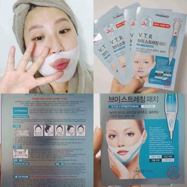 MẶT NẠ VLINE MEDIHEAL V.T.R STRETCHING PATCH HÀN QUỐC