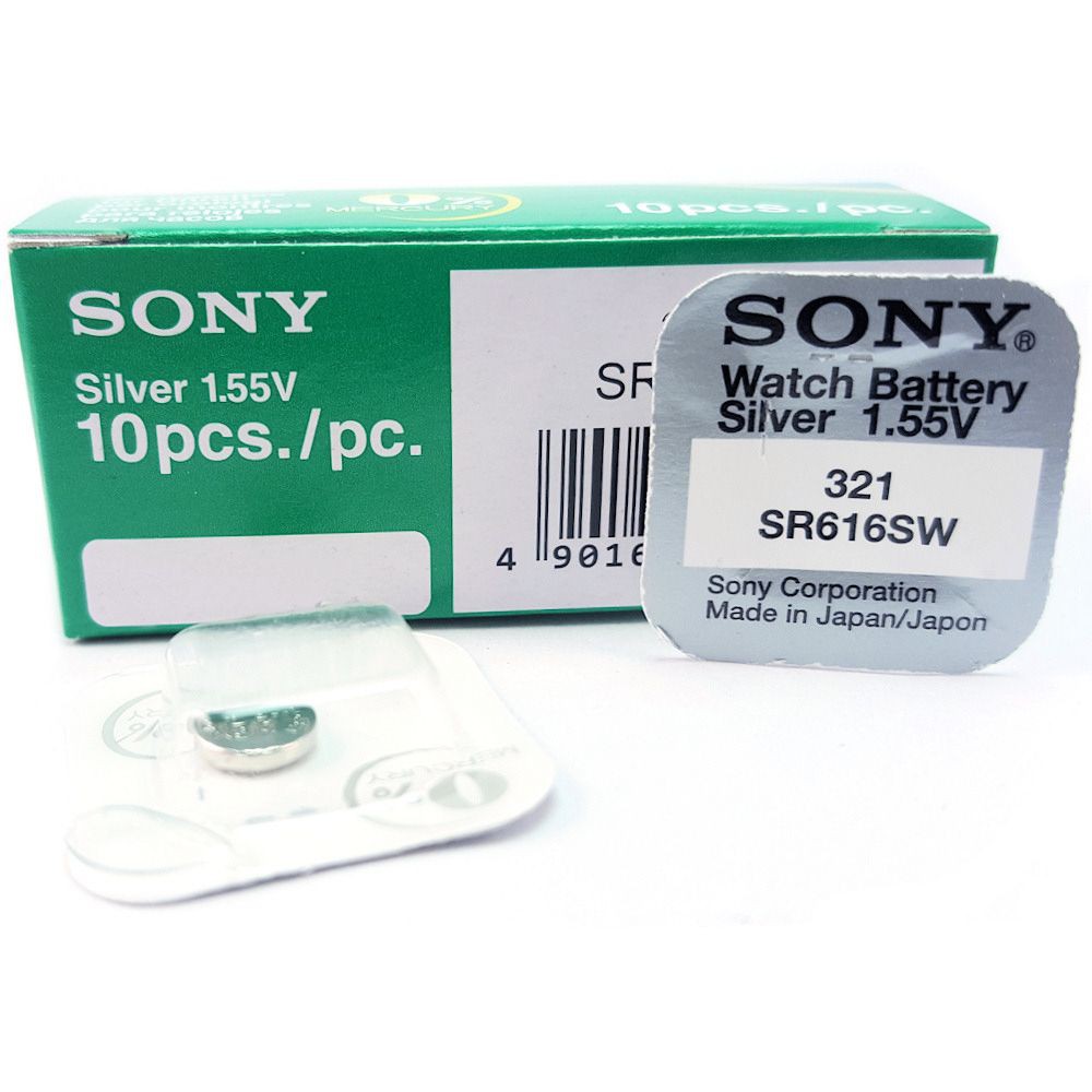 Pin Sony - Murata SR616SW - SR616 - 616 - 321 - Pin Đồng Hồ Đeo Tay Chính Hãng Của Nhật Bản