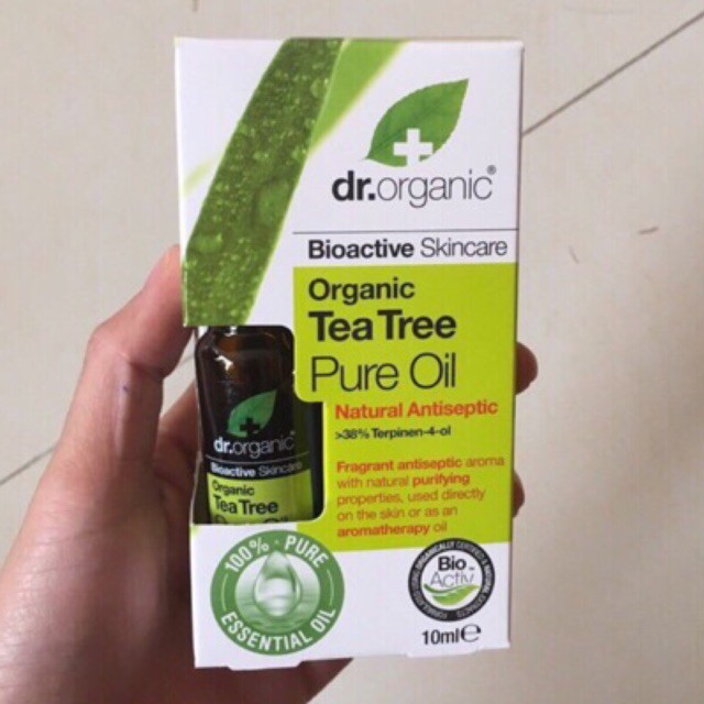 [Cam Kết Auth] Tinh Dầu Tràm Trà Dr.Organic Tea Tree Pure Oil 10ml