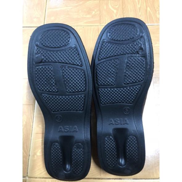 Giày sục nhựa bít đầu Asia mang chống trơn trượt siêu bền nhẹ màu đen