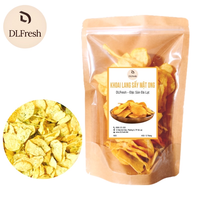 Khoai lang sấy mắm hành DLFresh đặc sản Đà Lạt 250g
