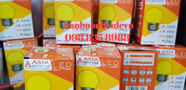 Đèn LED tròn mầu  trang trí 1W ASIA