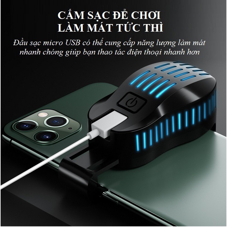 Quạt Tản Nhiệt Điện Thoại 💝FREESHIP💝 Tản Nhiệt Làm Mát Tức Thì - Hoạt Động Êm Ái P20