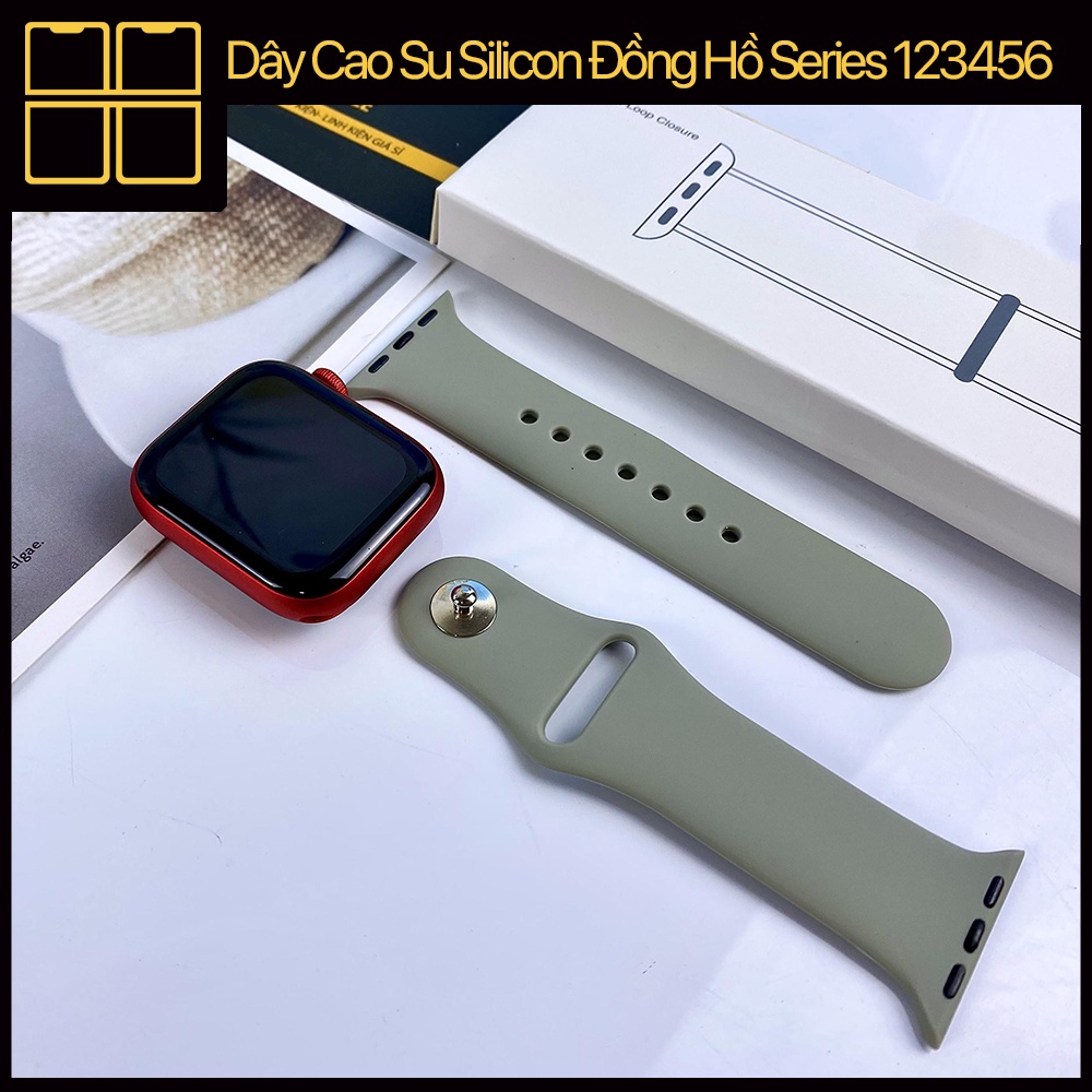 Dây đồng hồ cao su silicone dây đeo đồng hồ series 1/2/3/4/5/6/7 Size 38/40/41/42/44/45mm 88Mobile