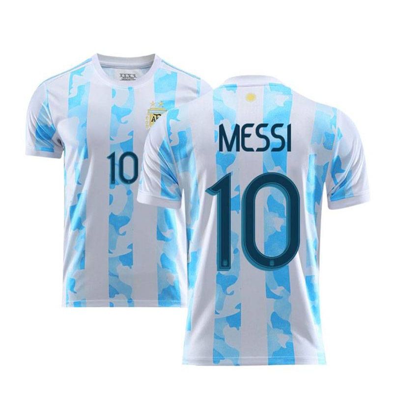 Áo Thun Bóng Đá Cầu Thủ Messi Dybala Otamendi Đội Tuyển Argentina Mùa Giải 2021-2022