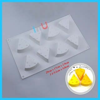 HCM - Khuôn silicon phô mai tam giác 5.8cm làm thạch pudding phô mai ăn kèm trà sữa, nướng bánh cheese