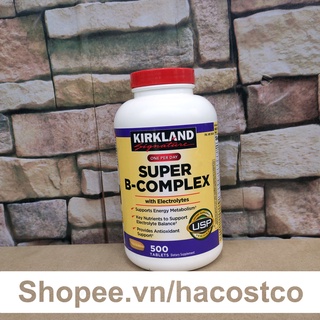 Viên uống KIRKLAND SIGNATURE SUPER B-COMPLEX 500 Viên bổ sung vitamin nhóm B