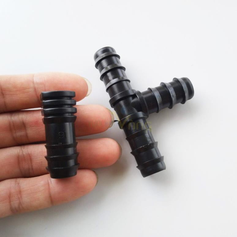Combo 10 cái tê chia kèm 10 bịt cuối ống 16mm
