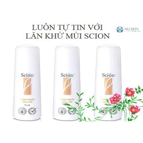 Lăn khử mùi Scion Pure White Roll On NUSKIN lăn nách scion