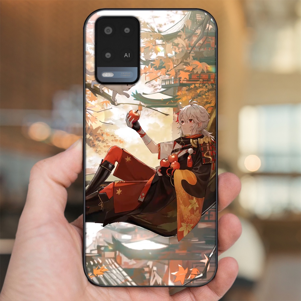 Ốp lưng Oppo A54 4G, A54 5G viền đen in hình Kazuha Genshin Impact