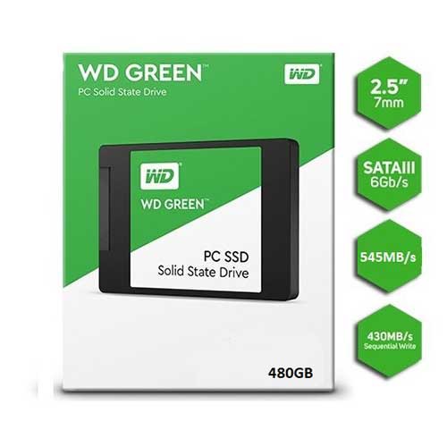 [Mã ELMS4 giảm 7% đơn 500K] Ổ cứng SSD WD Green 480GB (WDS480G2G0A)