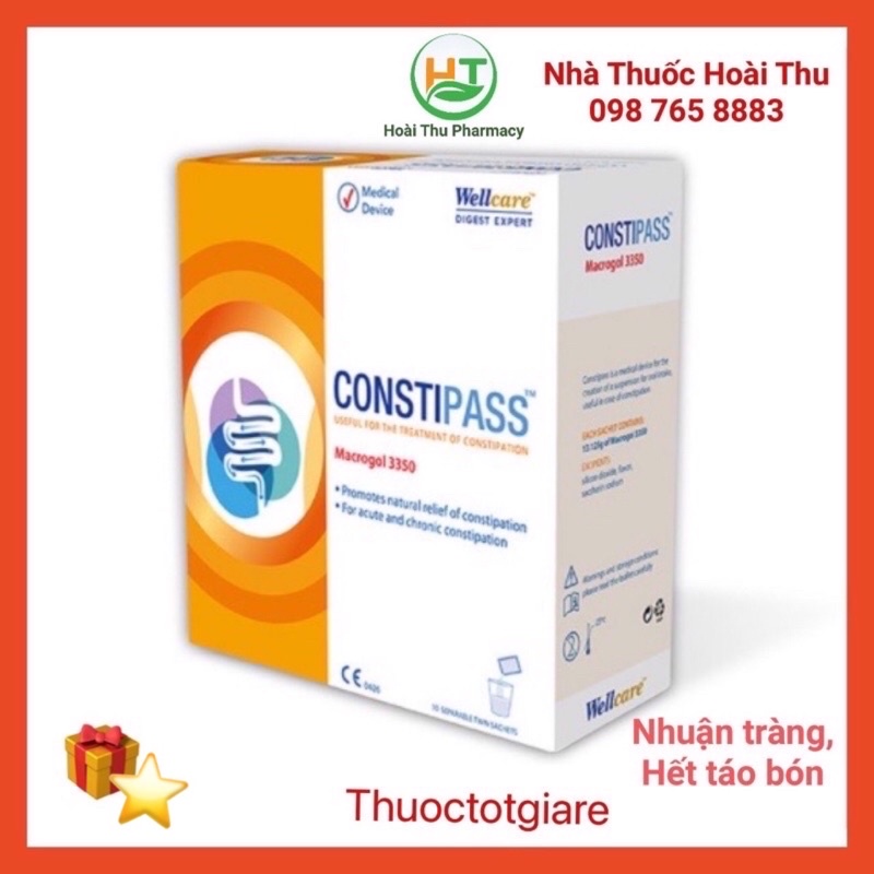 Combo 2 hộp CONSTIPASS macrogol - Nhuận tràng ( Hộp 20 gói )