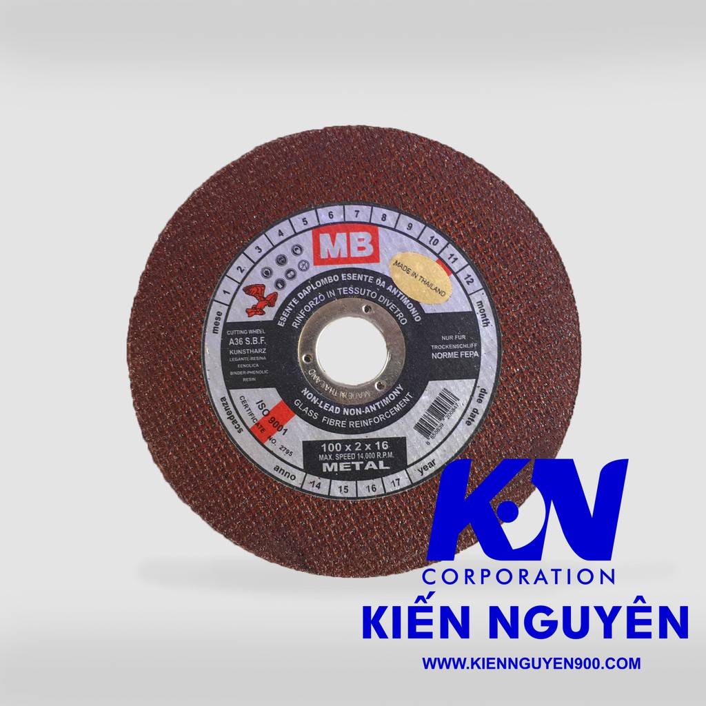Đá cắt sắt 100 x 2 x 16 MB Thái Lan