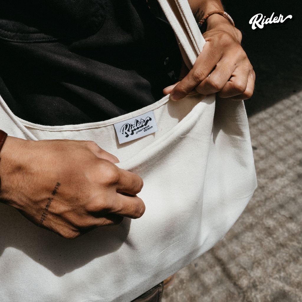 Túi đeo chéo canvas unisex nam nữ Rider Tsuno Bag màu mộc phong cách cổ điển