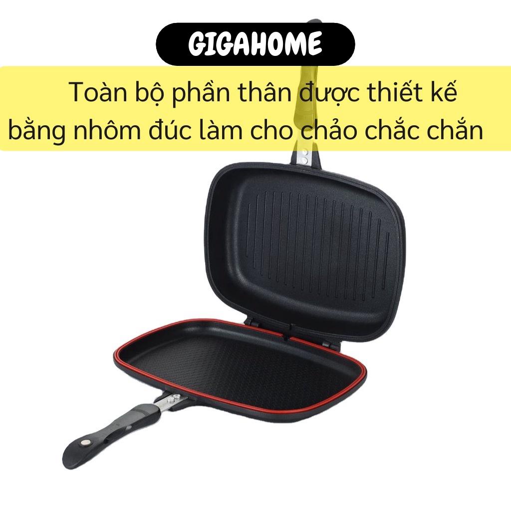 Chảo Chống Dính GIGAHOME Chảo Vuông 2 Mặt 28cm FACT RS Chống Văng Dầu Mỡ Tiện Dụng 10310