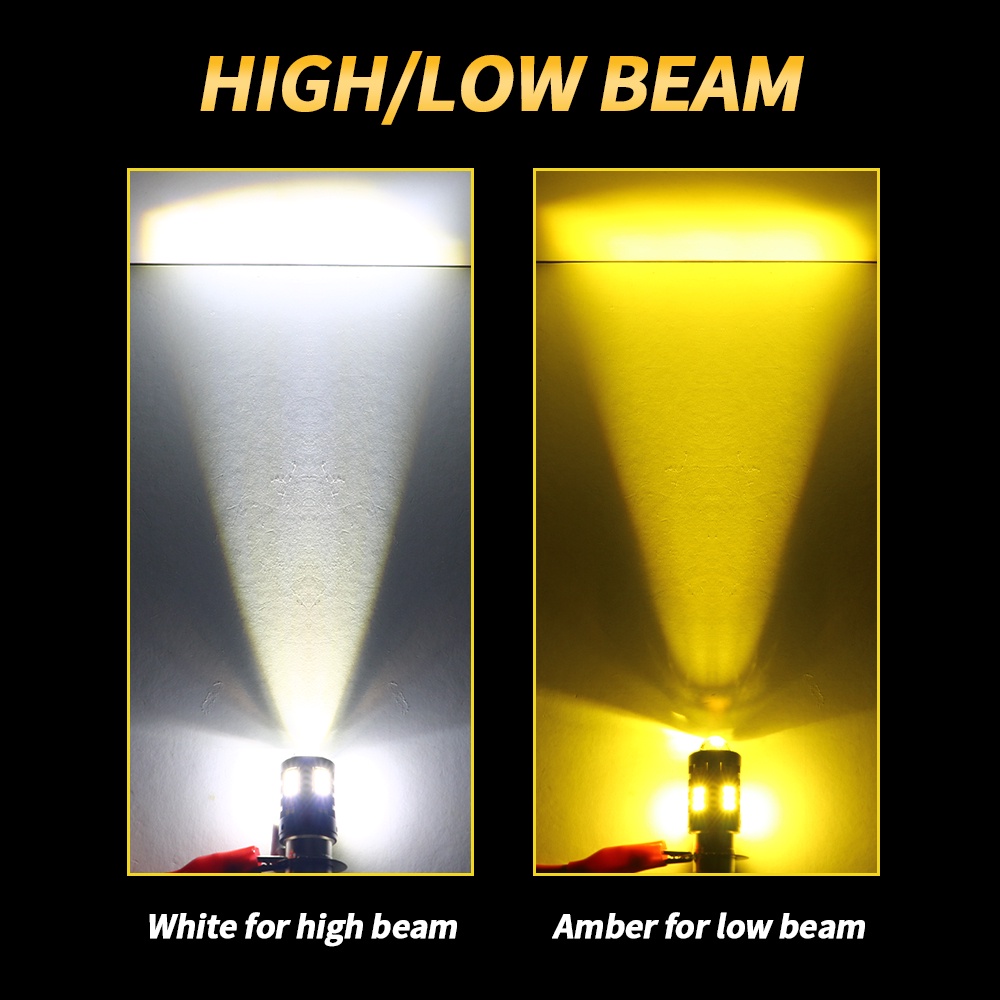 1 Đèn Pha Siêu Sáng T19 P15D H4 H6 2016 BA20D 6500K DC12V-80V 8000LM Dành Cho Xe Mô Tô Chùm Cao / Thấp Hai Màu Sắc Dành Cho Xe Mô Tô