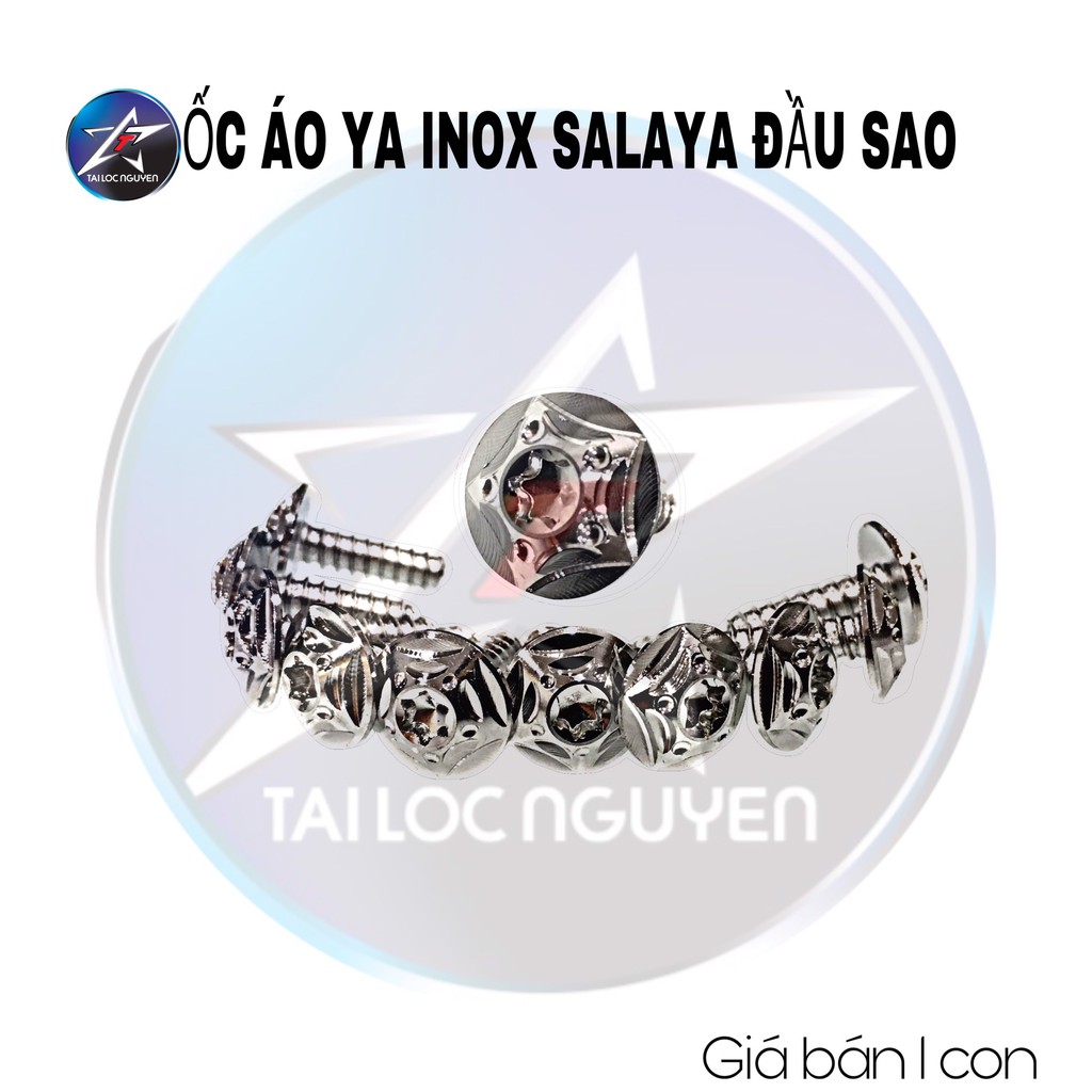 ỐC ÁO YA INOX SALAYA ĐẦU SAO - GIÁ BÁN 1 CON