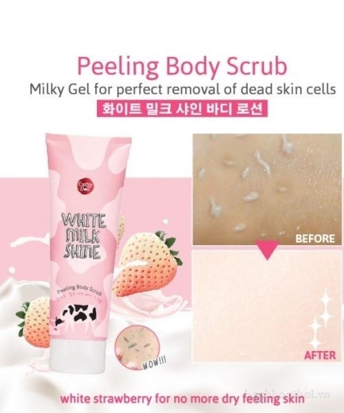 Gel tẩɏ tế bào chết toàn thân White Milk Shine Peeling Body Scrub Thái Lan