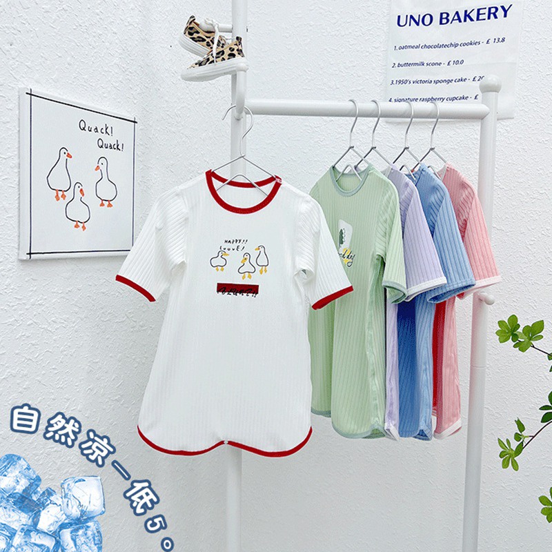 Đầm Ngủ Vải Lụa Lạnh Mỏng Thời Trang Xuân Hè Thông Dụng Cho Bé