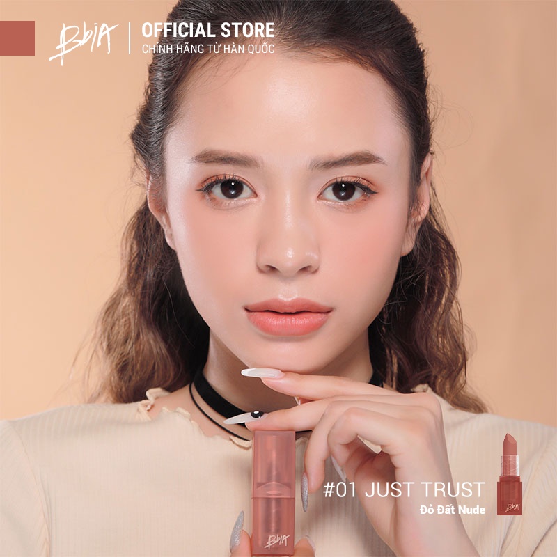 Son Thỏi Lì Bbia Last Powder Lipstick (6 màu) 3.5g - 01 Just Trust - Bbia Official Store