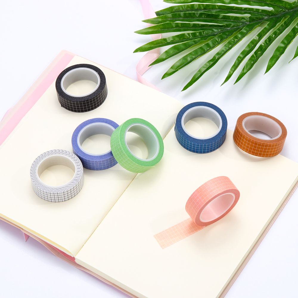 Cuộn Băng Keo Washi 10m Nhiều Màu Dùng Trang Trí Sổ Tay Diy
