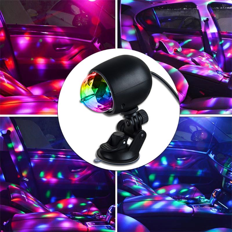 1 Đèn LED Laser Hình Quả Cầu Disco Pha Lê Trang Trí Tiệc