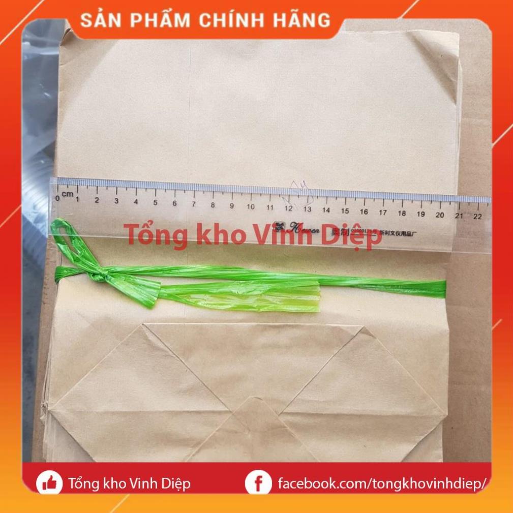 02 chiếc túi giấy xi măng, túi kraft 1,5kg đóng hàng, đựng đồ ăn, gà rán, bánh mì, hoa quả 21x26cm giá rẻ