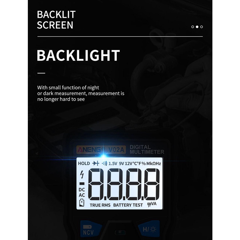 LAKAMIER Vạn Năng Kế Kỹ Thuật Số RMS AC / DC Chuyên Nghiệp