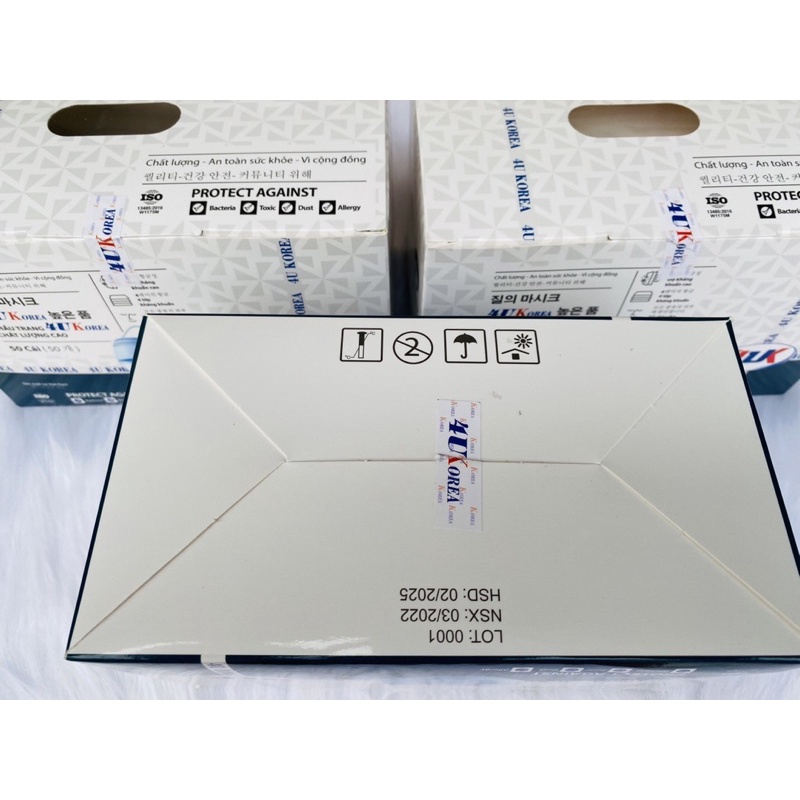 [HCM]Giá xưởng sỉ 1 thùng 50 hộp khẩu trang y tế 4 lớp kháng khuẩn 4uk tiêu chuẩn Hàn Quốc (50 cái/hộp)