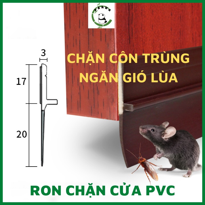 Ron dán chặn cửa PVC dài 1 mét, dán chân cửa chống bụi chống côn trùng, dán chặn cửa chống nước đa năng PANDA