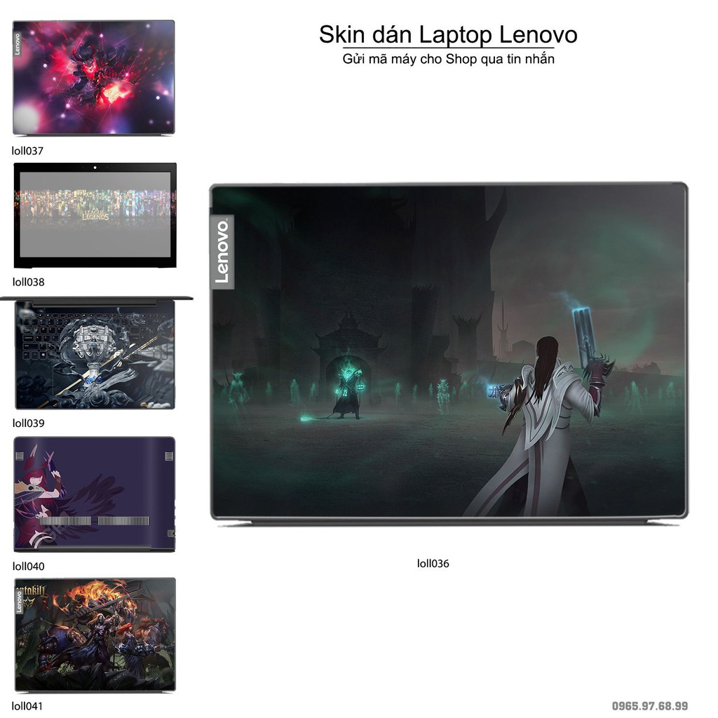 Skin dán Laptop Lenovo in hình Liên Minh Huyền Thoại nhiều mẫu 5 (inbox mã máy cho Shop)